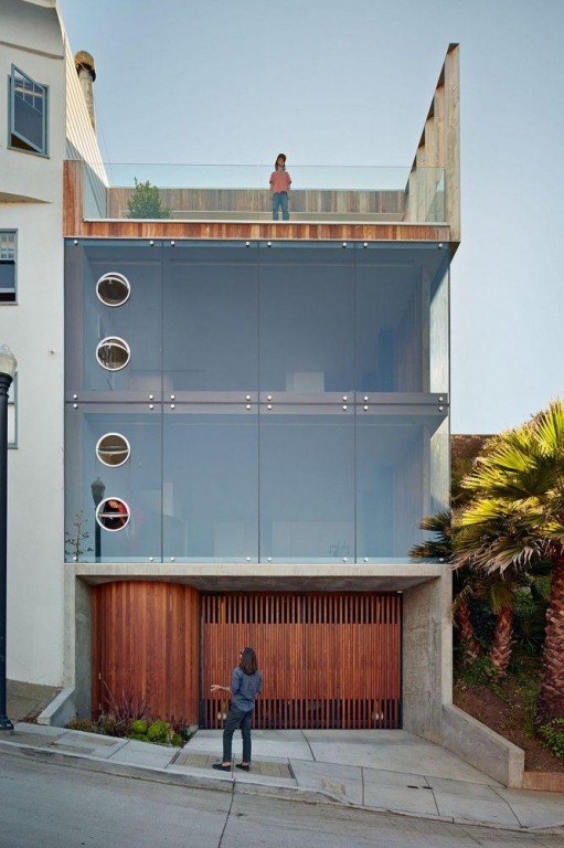 Fachadas de casas com vidro imagem