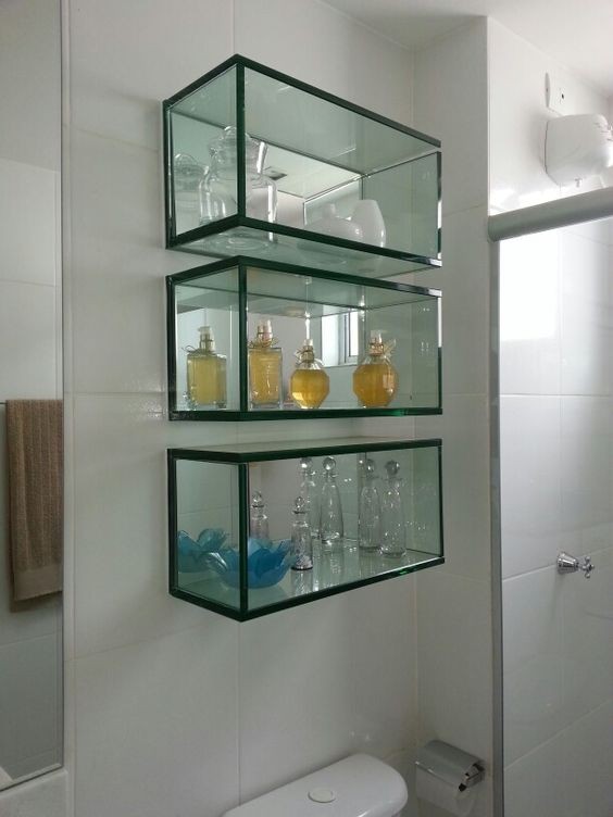 Decoração com nichos de vidros imagem